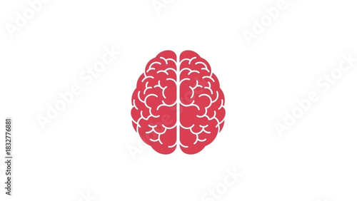 Human brain illustration for medical science and mental health awareness concept design vector image