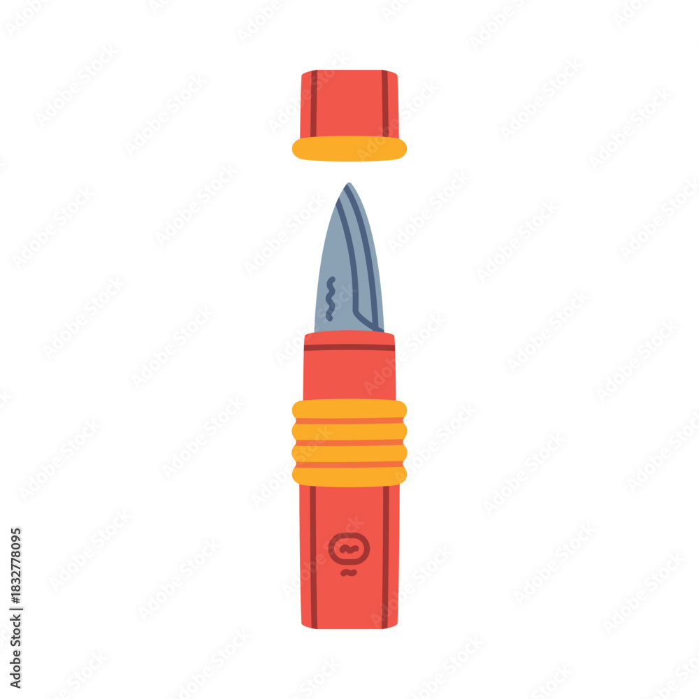 Naklejka premium Knife as Self-defense Tool and Equipment for Protection Vector Illustration