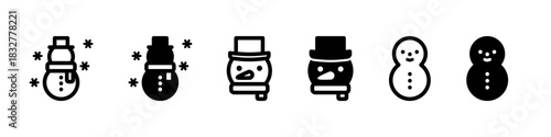雪だるまのアイコンセット