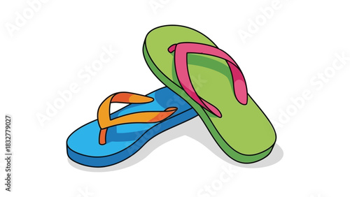 Colorful flip-flops vector illustration