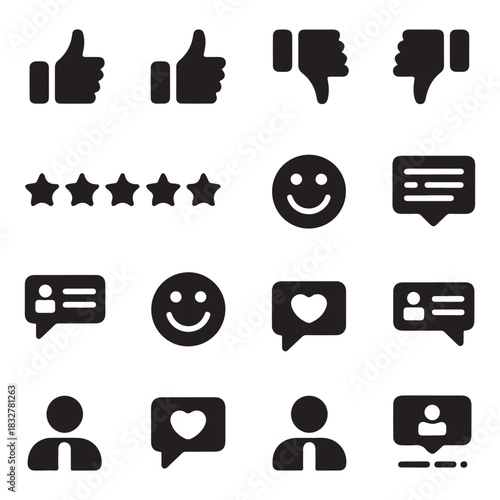 Customer satisfaction set vector