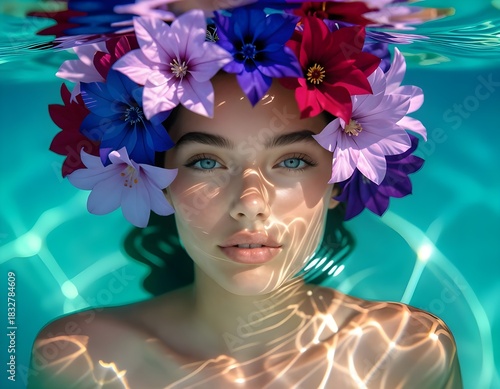 unedr water portrait of woman