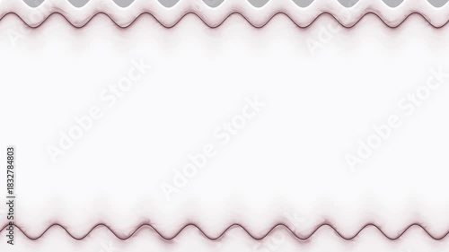 Abstract White and Maroon Wave Frame Design