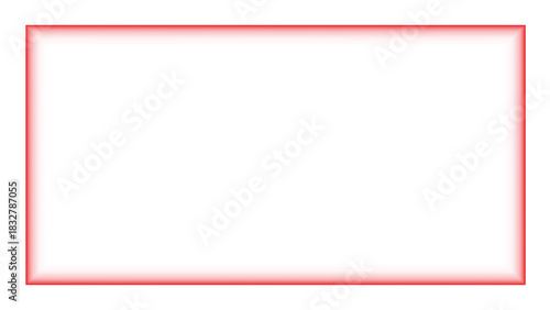 Minimal black rectangle framed by a bold red border simple graphic element