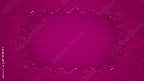 Abstract Magenta Background with Golden Frame: A Vibrant and Elegant Design