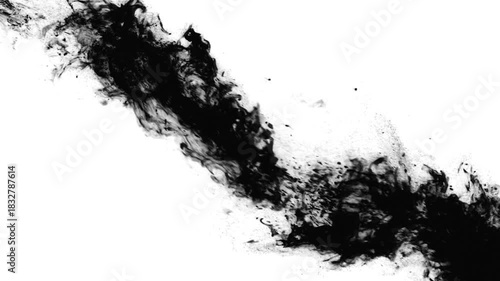 Black Ink on White Background