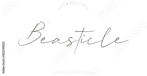 Minimal luxury font alphabet logo. Typography beauty fashion elegant minimalist serif italic fonts decorative wedding vintage retro logos. vector illustration