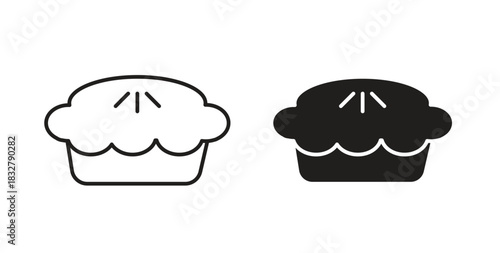 Pie icon. filled flat sign for mobile concept and web design