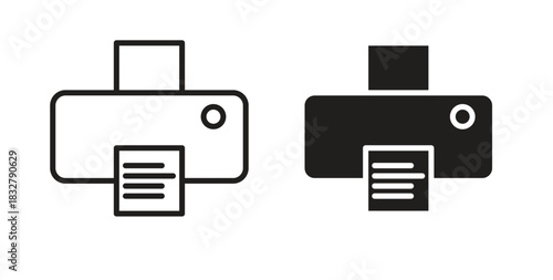 Print icon. filled flat sign for mobile concept and web design