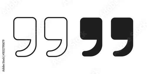 Quote right icon. filled flat sign for mobile concept and web design