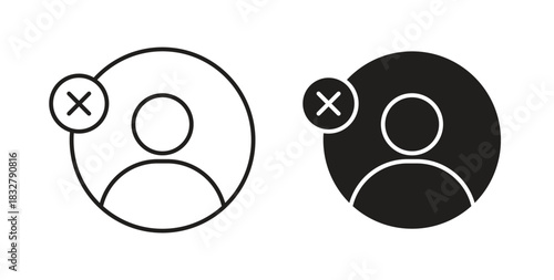 Remove user icon. filled flat sign for mobile concept and web design