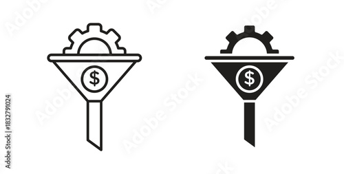 Sales funnel icon. filled flat sign for mobile concept and web design