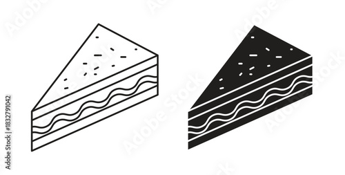 Sandwich icon. filled flat sign for mobile concept and web design