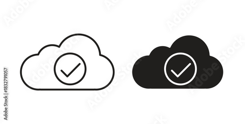 Saved to drive icon. filled flat sign for mobile concept and web design