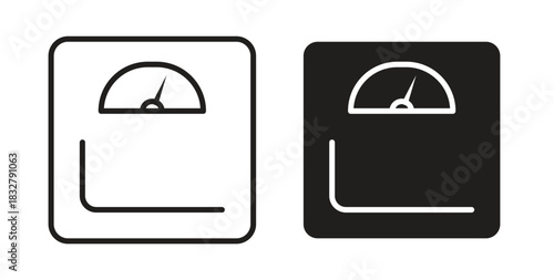Scale icon. filled flat sign for mobile concept and web design