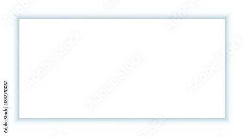 Minimalist Glowing Blue Rectangular Frame on Dark Background for Technology or Design