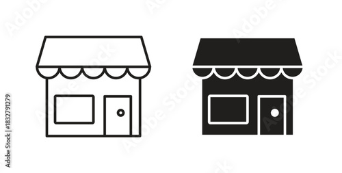 Shop icon. filled flat sign for mobile concept and web design