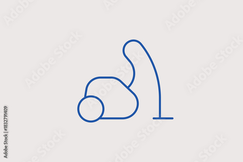 cleaner vacuum  illustration in line style design. Vector illustration.	