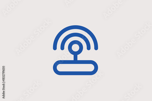 wifi router  illustration in line style design. Vector illustration.	