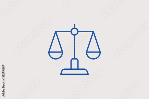 scales  illustration in line style design. Vector illustration.	