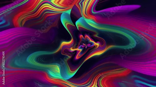 Abstract Colorful Swirling Pattern