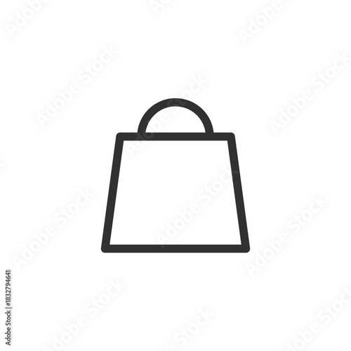 Handbag, linear icon. Shopping and consumer product. Line with editable stroke.