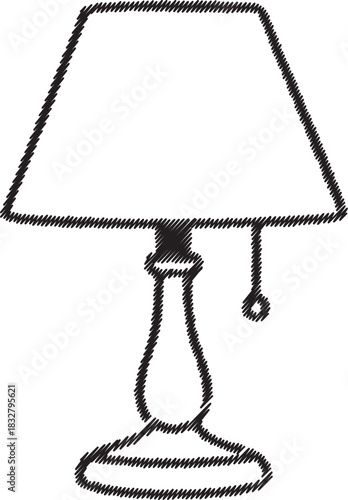 Table lamp with pull chain