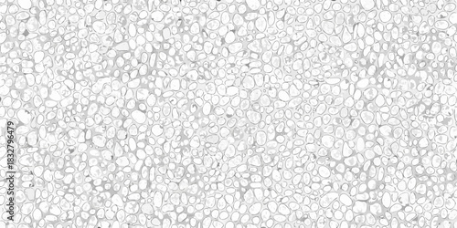Seamless pebble stone texture in light gray and white tones for backgrounds