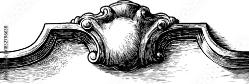 Renaissance decorative element — vintage engraved illustration for design projects