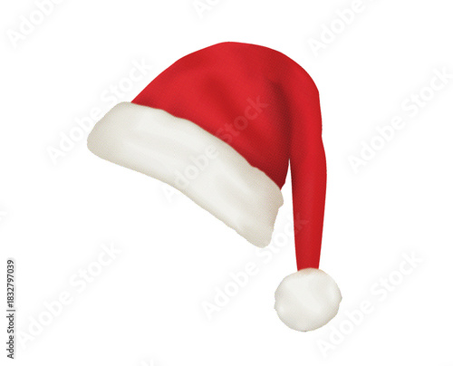 Soft fabric hat with clean shading Essential Christmas element for any design Great for photo overlays & branding