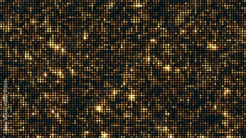 Abstract gold dotted background. Premium luxury shimmering halftone video pattern, dot. Modern golden pop art texture for new year, christmas banner, site. Vintage art deco backdrop. 4k seamless loop