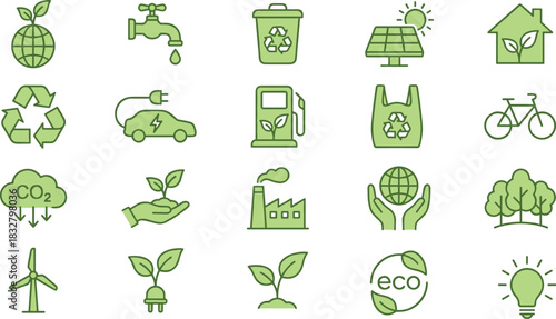 Business and Teamwork Outline Icon Set Success, Strategy, Planning, Collaboration, Corporate Management, Idea, and Achievement Symbol Collection