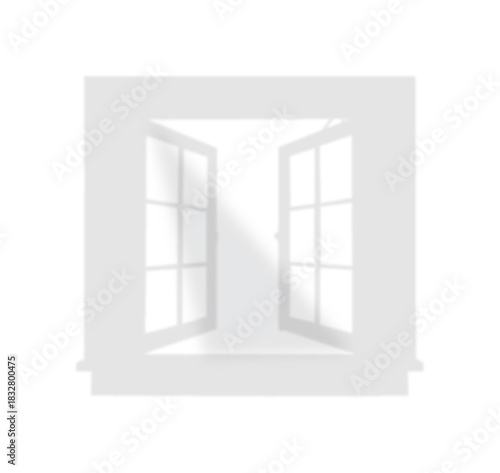 open window shadow  vector illustration png