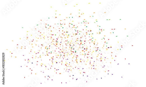 colorful confetti particles falling over white background, happy new year colorful confetti particles vector illustration, Christmas colorful confetti particles vector set, drop grunge, decoration, 