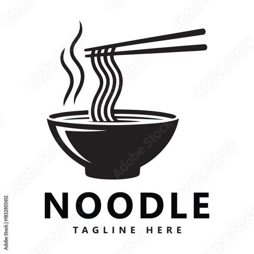 Chinese noodle logo design icon template japanese ramen Logo