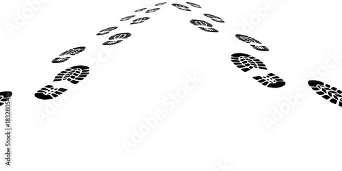 Shoe sole silhouettes. Vector set of black silhouettes from the soles of sneakers.