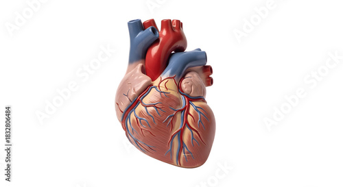 Detailed Anatomical Model of a Human Heart for Medical Study.