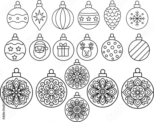 Bombki na choinkę szablony