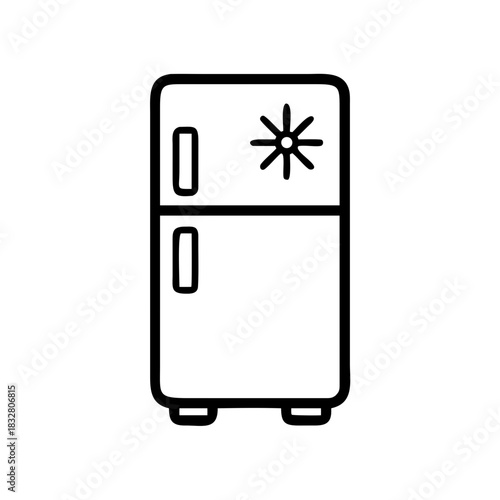 Kitchen refrigerator icon transparent background 