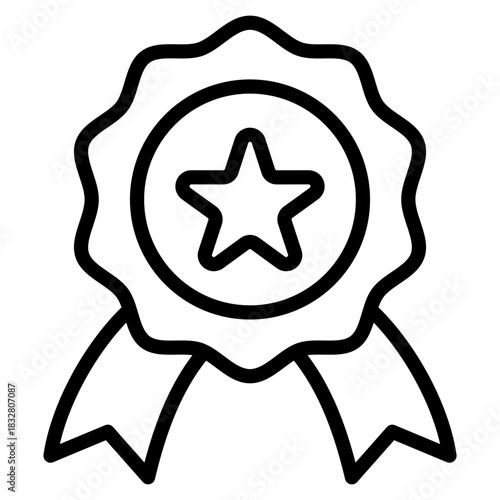 Award Ribbon  Icon Element For Design