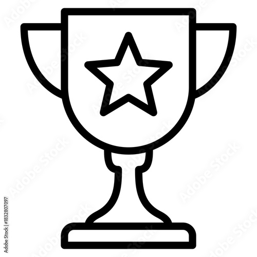 Trophy Star  Icon Element For Design