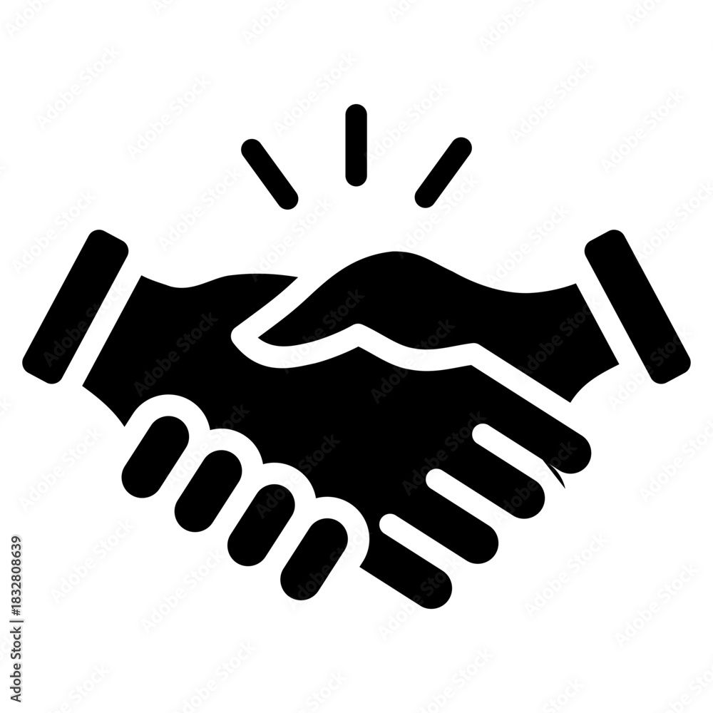 Obraz premium Handshake Deal Icon Element For Design
