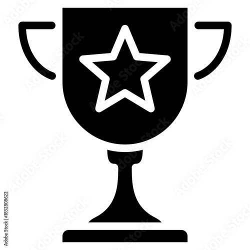 Trophy Star  Icon Element For Design