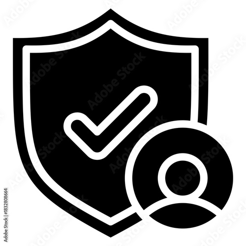 Profile Shield  Icon Element For Design