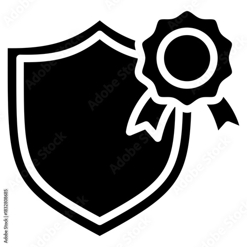 Shield Medal  Icon Element For Design