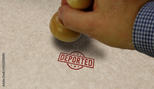 Deported stamp and stamping