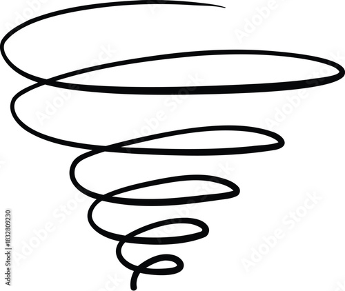 Vector icon of hand-drawn cartoony expression sign doodle, curve directional arrows, emoticon effects design elements, cartoon character emotion symbols, cute decorative brush stroke lines