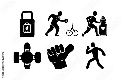 Minimalist abstract representation of a face with a single eye and a stylized mouth