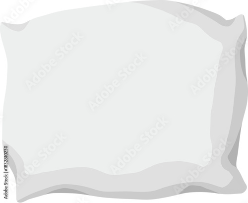 Cushions icon in flat cartoon design. This wonderful of white pillow in different size, shape and snow colors will complement any sleep project. Vector illustration