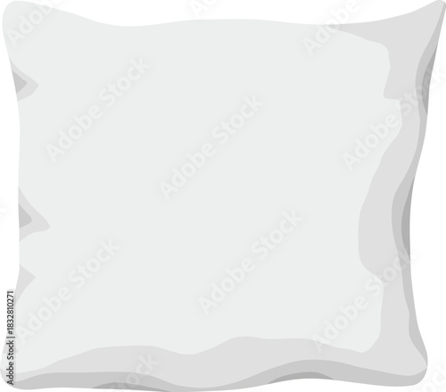 Cushions icon in flat cartoon design. This wonderful of white pillow in different size, shape and snow colors will complement any sleep project. Vector illustration